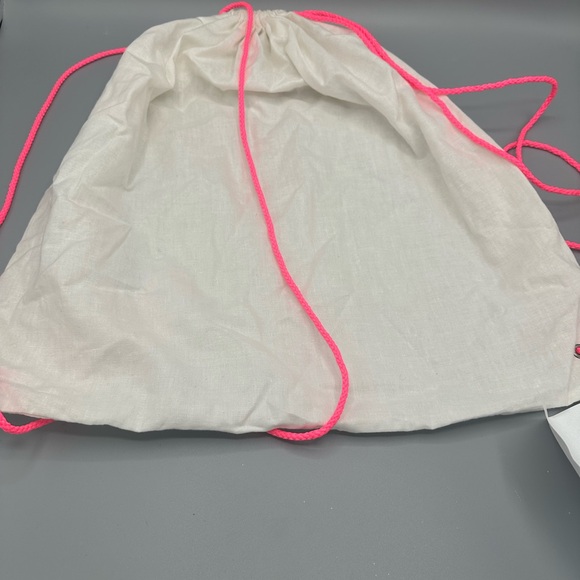 SEE BY CHLOÉ White Cotton Dustbag Pink Drawstring “16 x 16.5” - Picture 4 of 7